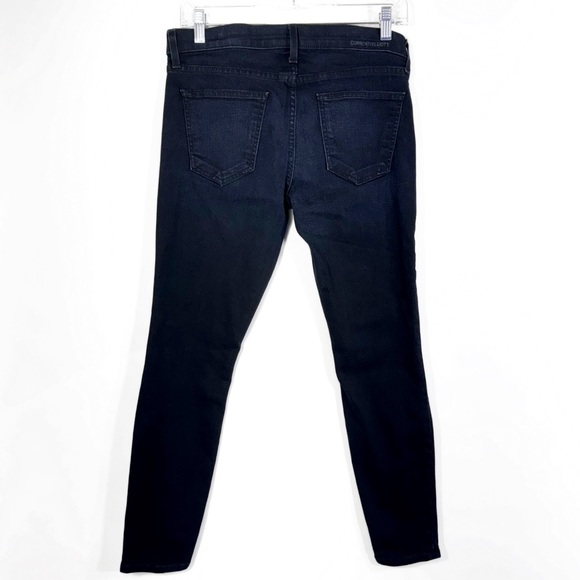 Current/Elliott Navy Blue Dark Wash Cropped Ankle Skinny Jeans Size 28 - Picture 5 of 11